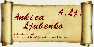 Ankica Ljubenko vizit kartica